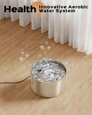 304 Stainless Steel Cat Water Fountain, 74Oz Capacity, Ultra-Quiet & Compact, Easy Cleaning, Keeps Water Fresh 24/7, No Sputter - Ideal for Pets