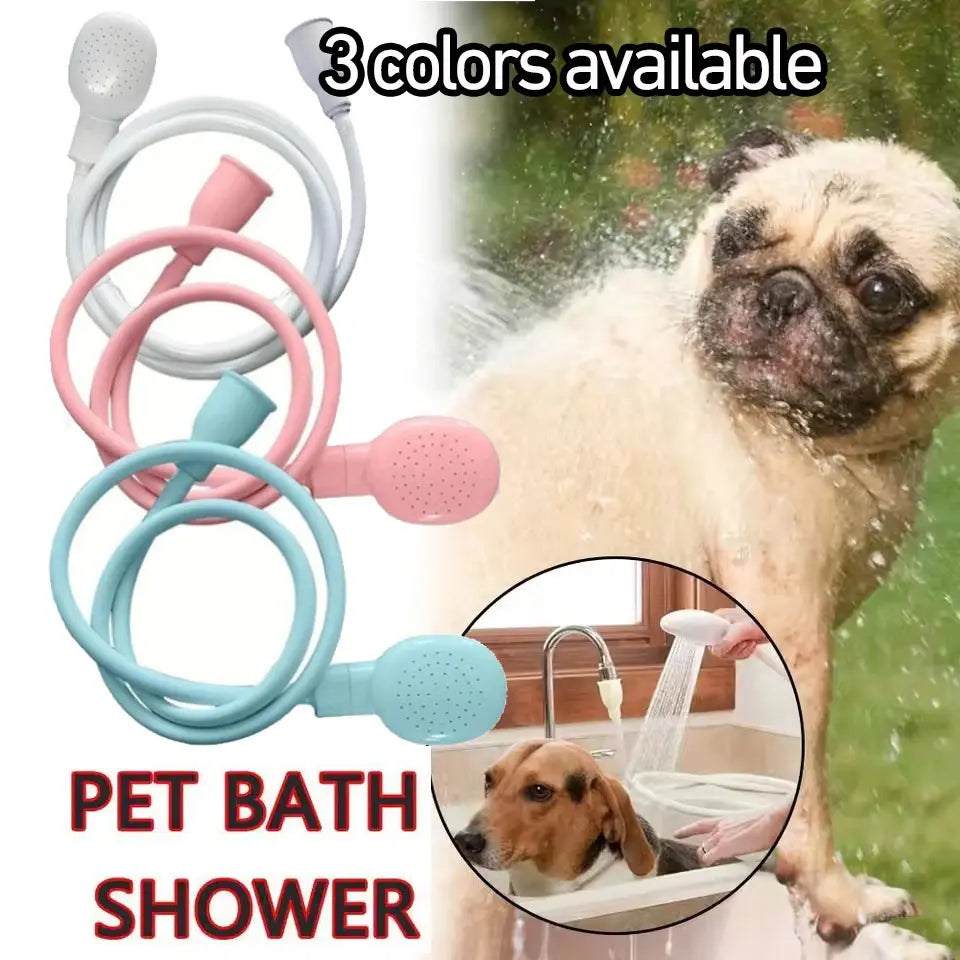 Pet Shower Head 1.3M Portable Sink Hose, Compatible with Various Faucets, Pet Cleaning and Grooming Tool, Paw Washer, Essential Pet Care Supplies